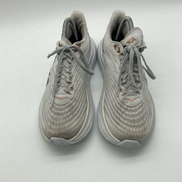 Womens Size 8.5B Hoka One One Mach 5 White Copper Running Comfort Walking Shoes - Picture 3 of 8